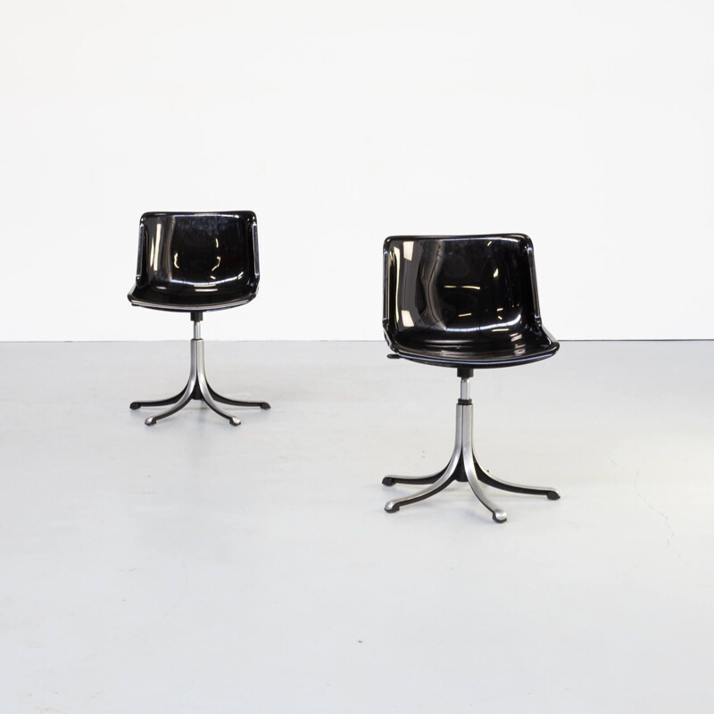 Pair of vintage Osvaldo Borsani "modus" desk chair for Tecno 1970s
