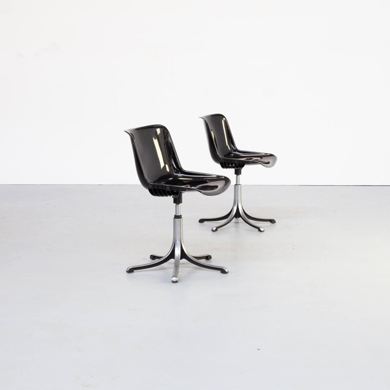 Pair of vintage Osvaldo Borsani "modus" desk chair for Tecno 1970s