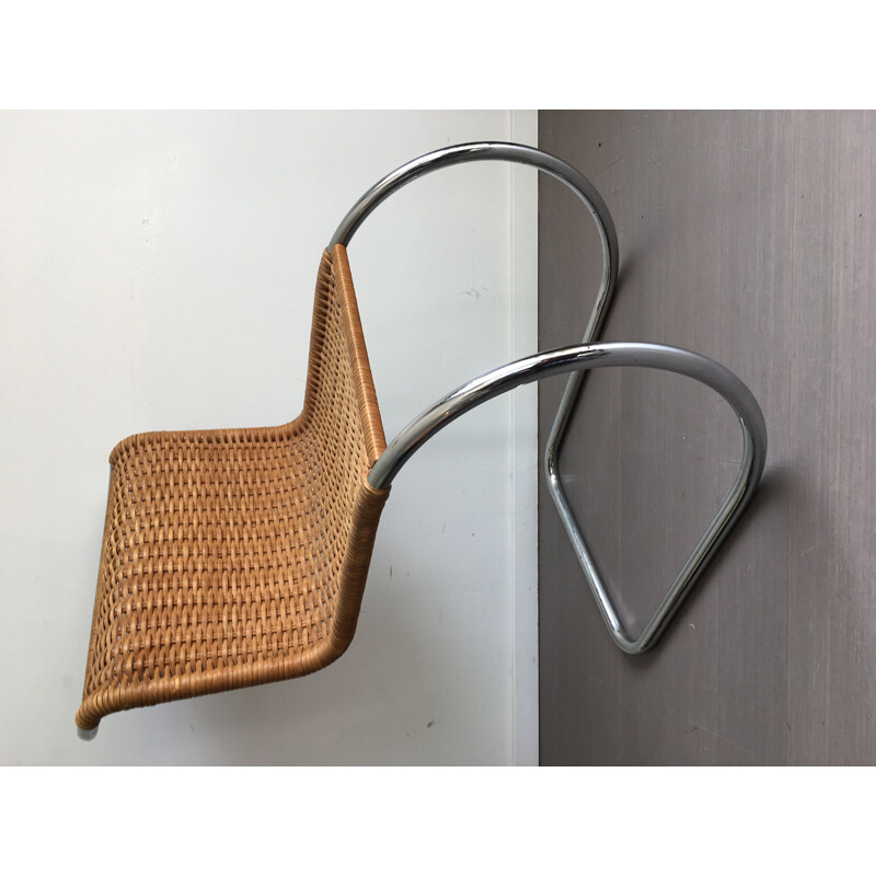 Vintage MR10 Rattan Chair by Mies van der Rohe 1970s