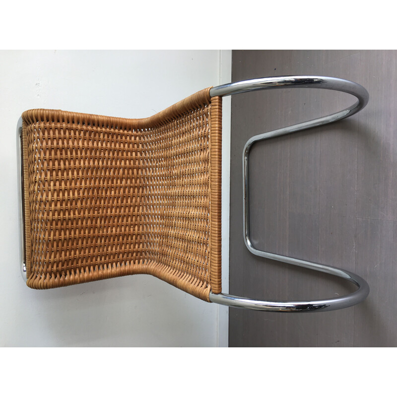 Vintage MR10 Rattan Chair by Mies van der Rohe 1970s