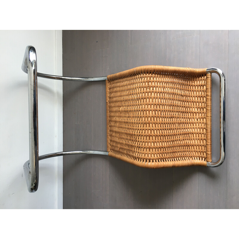 Vintage MR10 Rattan Chair by Mies van der Rohe 1970s