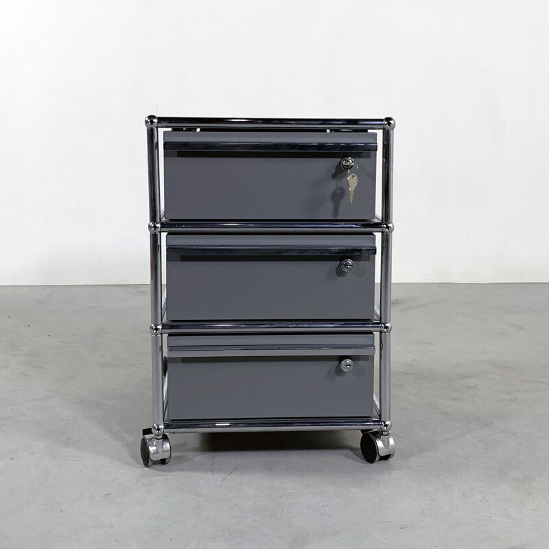 Vintage Office Trolley with locks by Fritz Haller & Paul Schärer for USM Haller 1980s