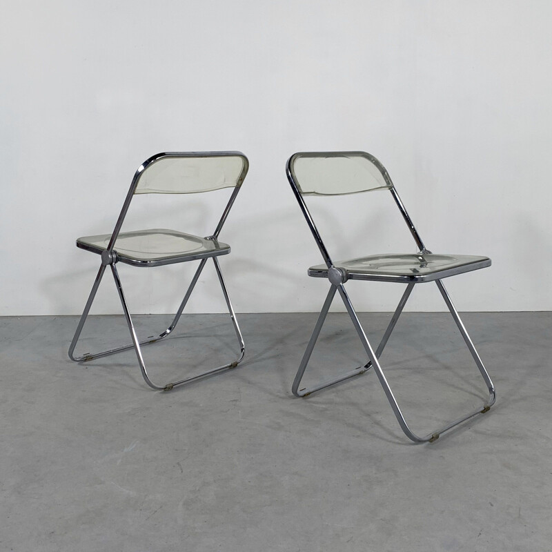 Vintage Lucite Plia folding chair by Giancarlo Piretti for Castelli 1960s