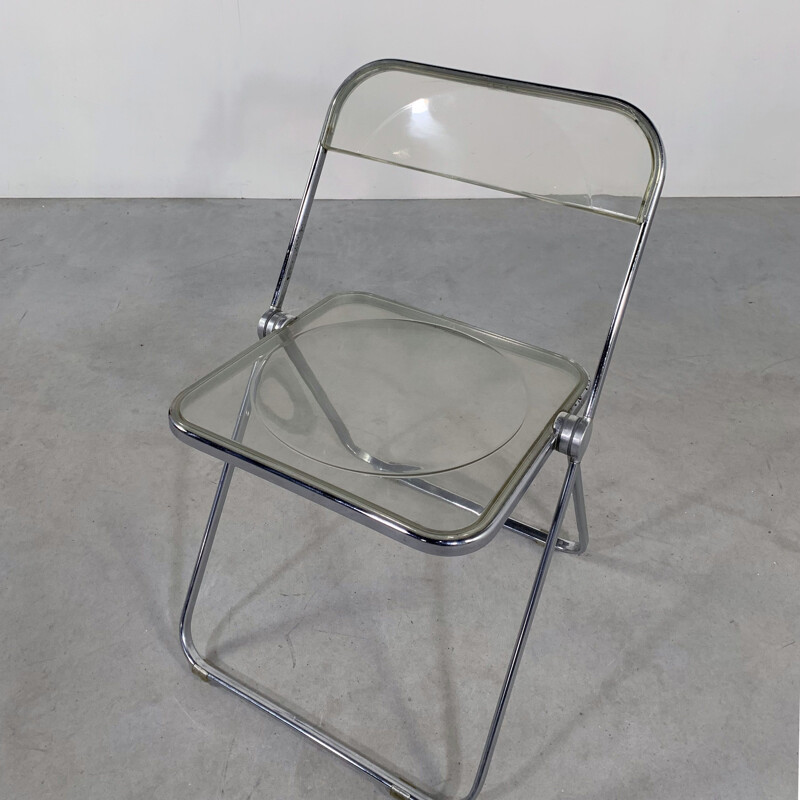 Vintage Lucite Plia folding chair by Giancarlo Piretti for Castelli 1960s
