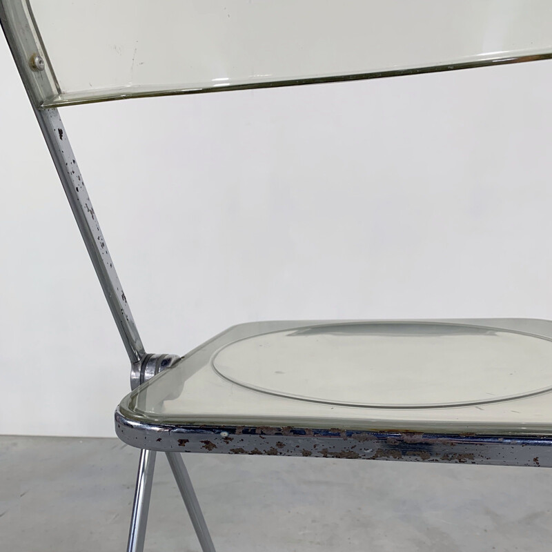 Vintage Lucite Plia folding chair by Giancarlo Piretti for Castelli 1960s