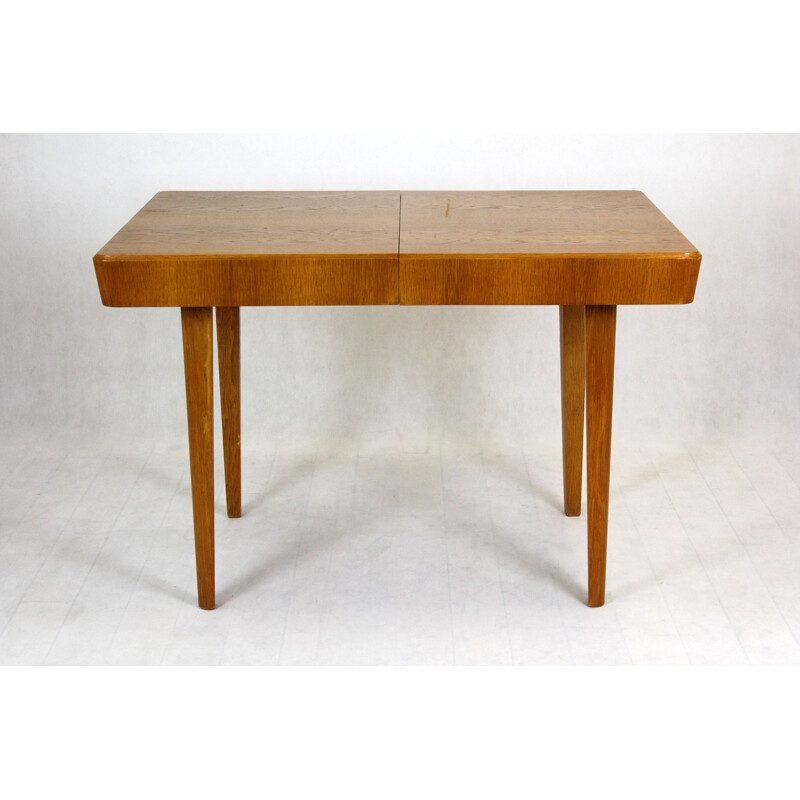 Vintage Oak Extendable Dining Table from Mier 1950s
