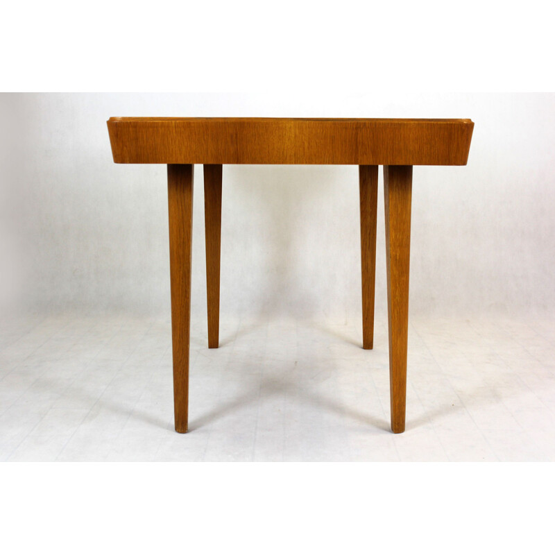 Vintage Oak Extendable Dining Table from Mier 1950s