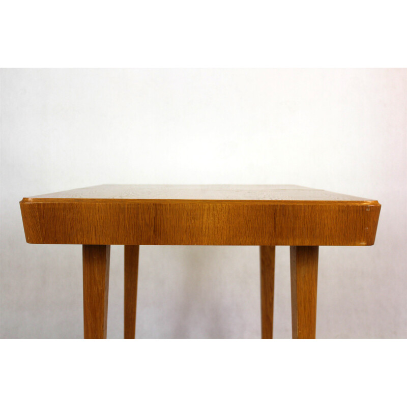 Vintage Oak Extendable Dining Table from Mier 1950s
