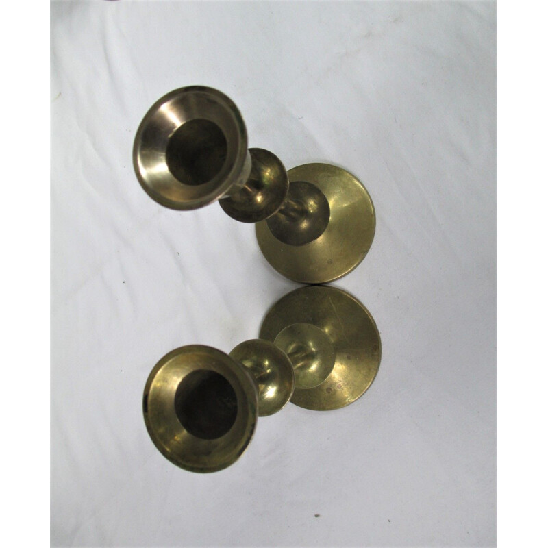 Pair of vintage brass candlesticks, 1970