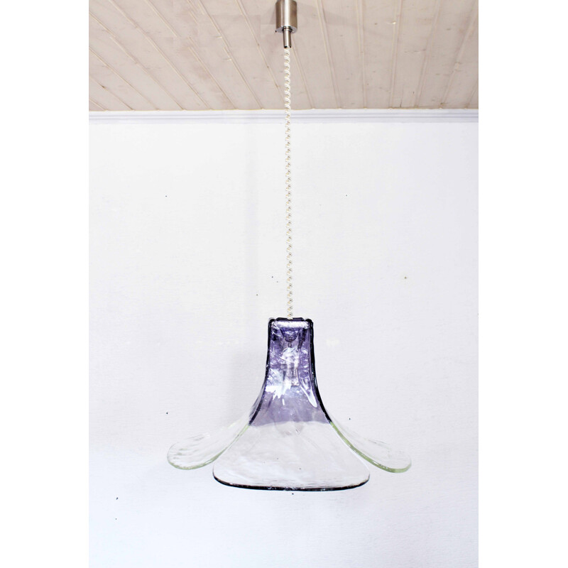 Vintage Mazzega chandelier by Carlo Nason in Murano glass 1970s