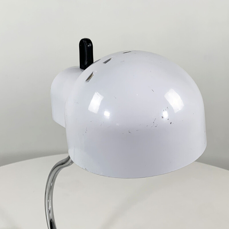 Vintage White Topo Desk Lamp by Joe Colombo for Stilnovo 1970s