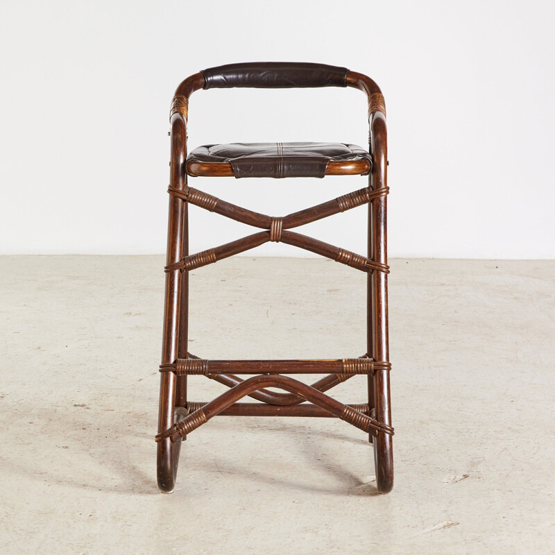 Vintage Bamboo Bar Stool