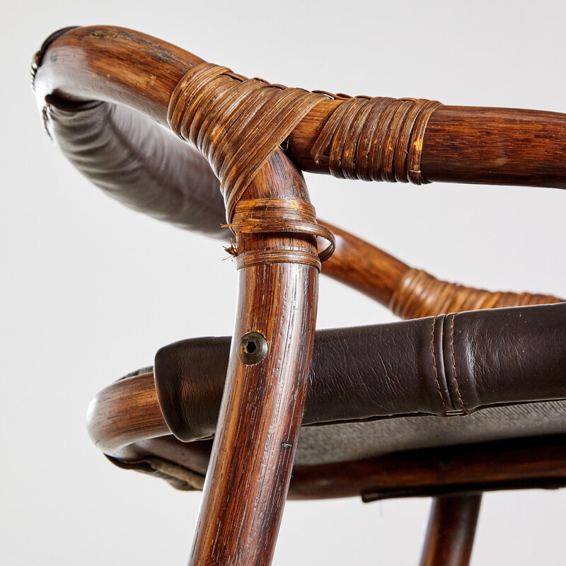 Vintage Bamboo Bar Stool