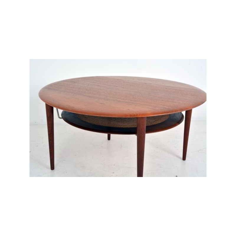 Round coffee table "FD 515" in teak, Peter HVIDT et Orla MOLGAARD NIELSEN - 1950s