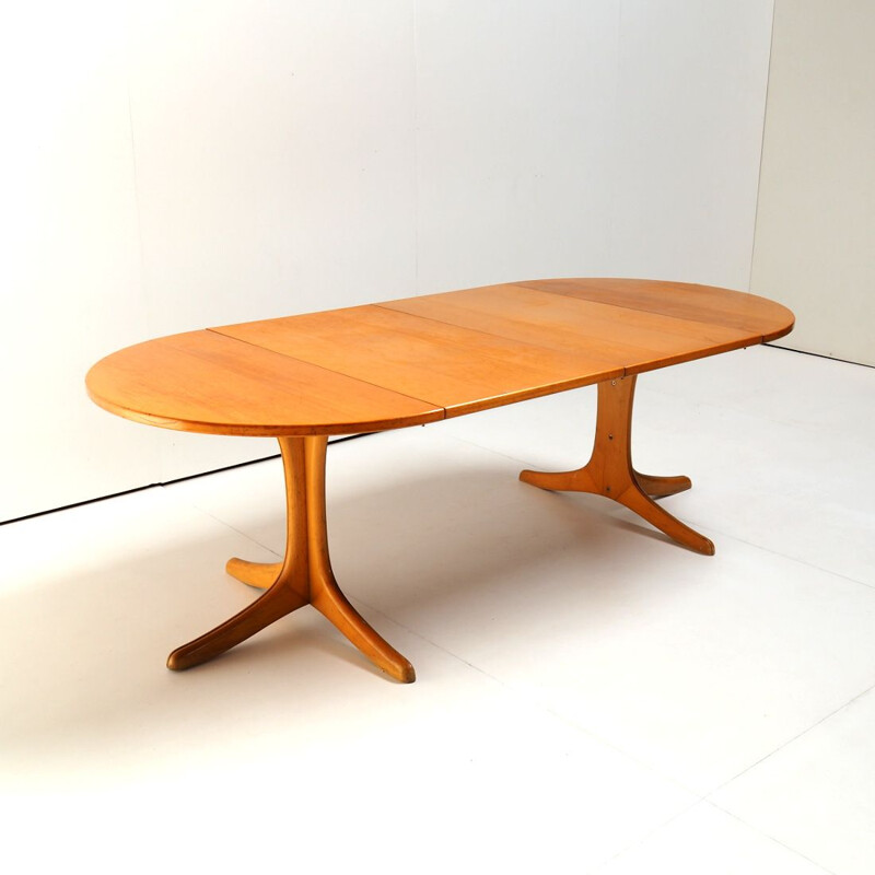 Table vintage extensible XL de Thonet avec une belle usure 1970