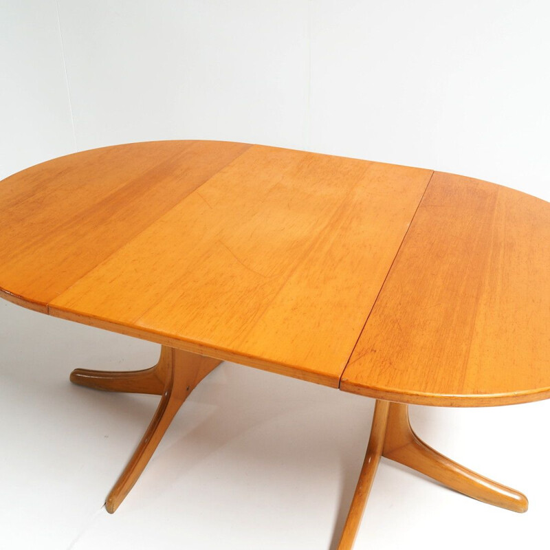 Vintage XL extendable table by Thonet with beautiful wear and tear 1970s