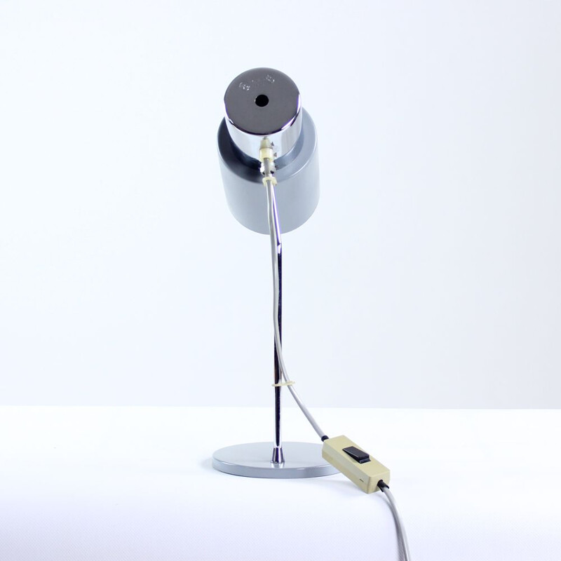 Vintage Table Lamp In Chrome And Gray Metal by Josef Hurka for Napako 1960s