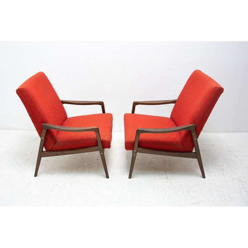 Pair of vintage armchairs by Jiří Jiroutek for Interiér Praha, Czechoslovakia 1970s