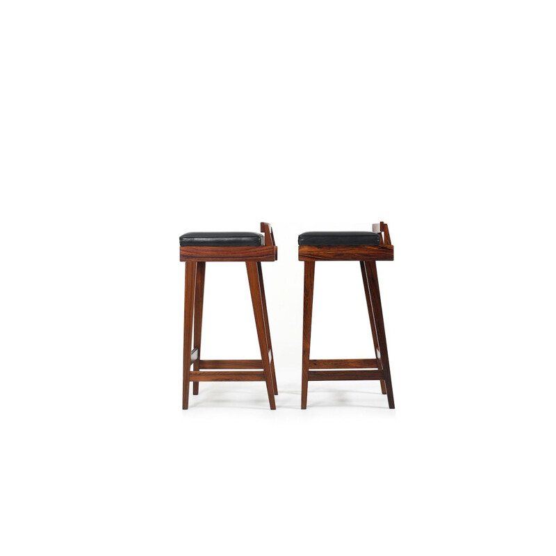 Pair of vintage Barstools by Erik Buck for Dyrlund, Danish 1960s