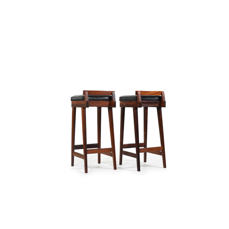 Pair of vintage Barstools by Erik Buck for Dyrlund, Danish 1960s