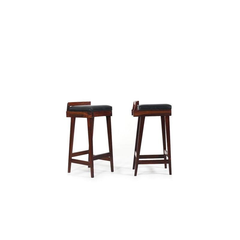 Pair of vintage Barstools by Erik Buck for Dyrlund, Danish 1960s