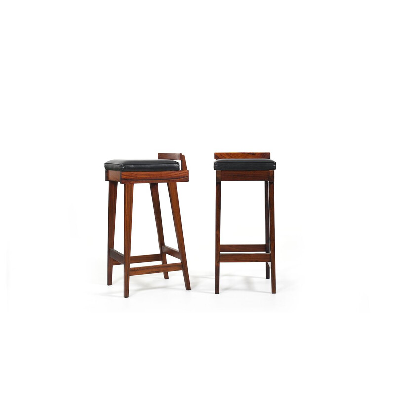 Pair of vintage Barstools by Erik Buck for Dyrlund, Danish 1960s