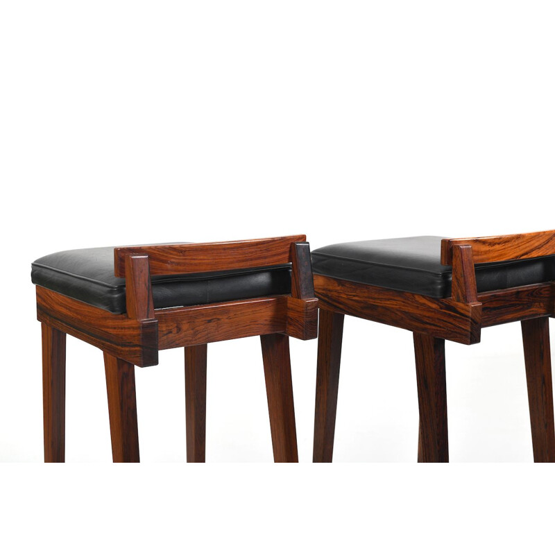 Pair of vintage Barstools by Erik Buck for Dyrlund, Danish 1960s