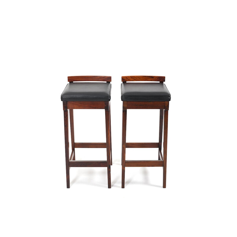 Pair of vintage Barstools by Erik Buck for Dyrlund, Danish 1960s