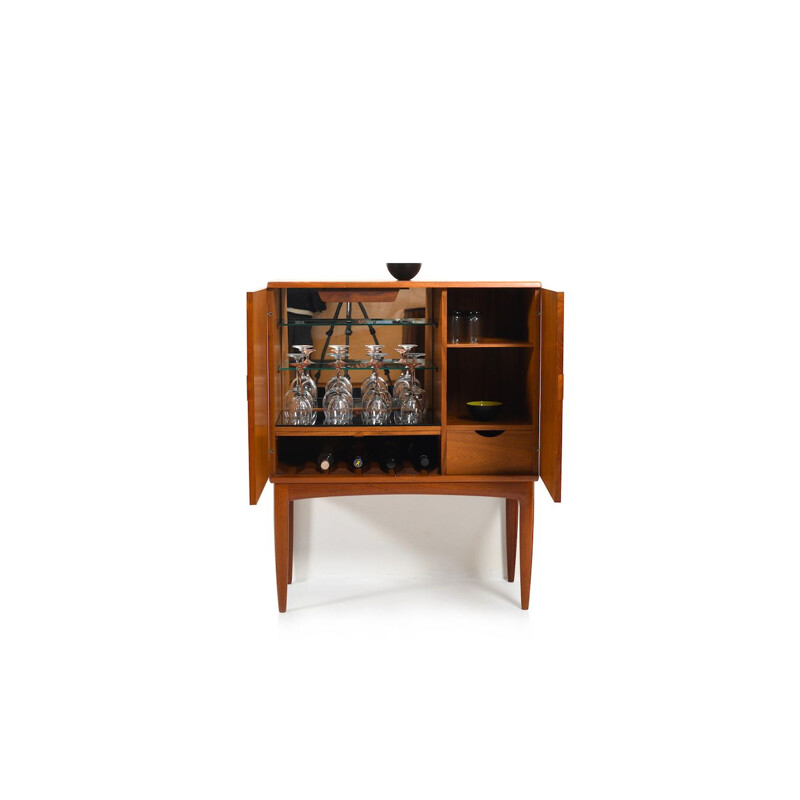 Vintage Fine Teak Bar Cabinet, Denmark 1960s