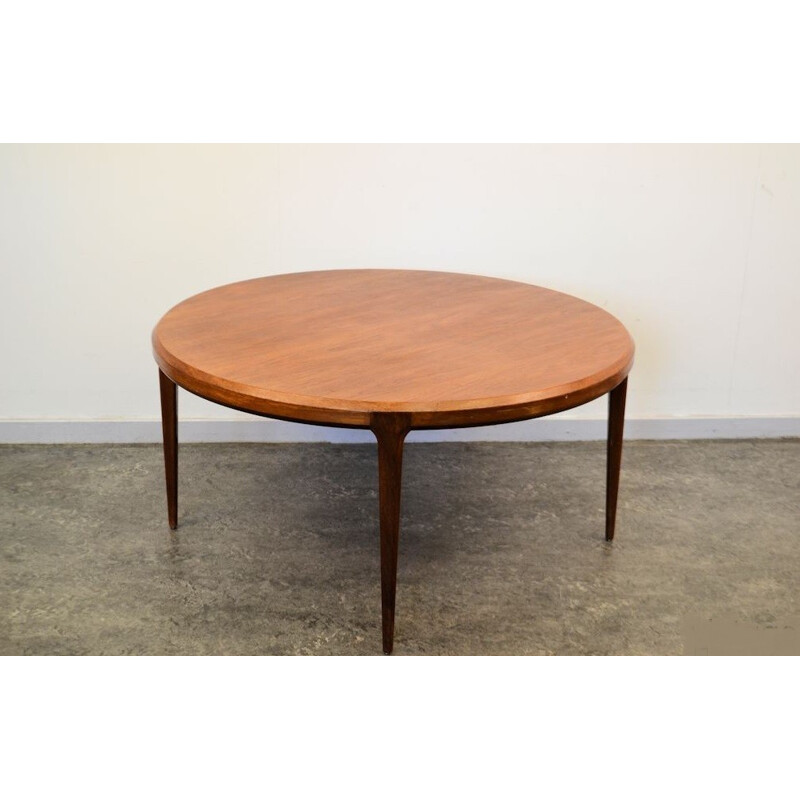 Table basse ronde Silkeborg Møbelfabrik en teck, Johannes ANDERSEN - 1950