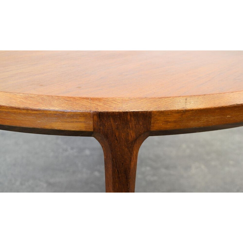 Round Silkeborg Møbelfabrik coffee table in teak, Johannes ANDERSEN - 1950s