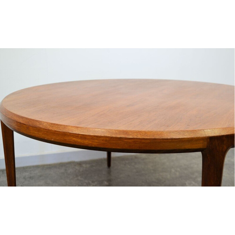 Round Silkeborg Møbelfabrik coffee table in teak, Johannes ANDERSEN - 1950s