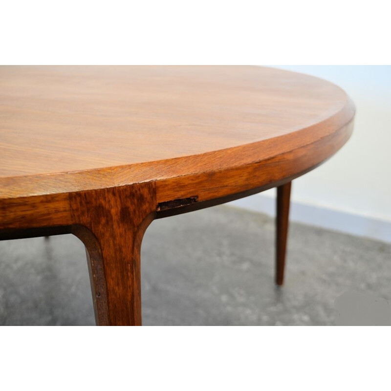 Round Silkeborg Møbelfabrik coffee table in teak, Johannes ANDERSEN - 1950s