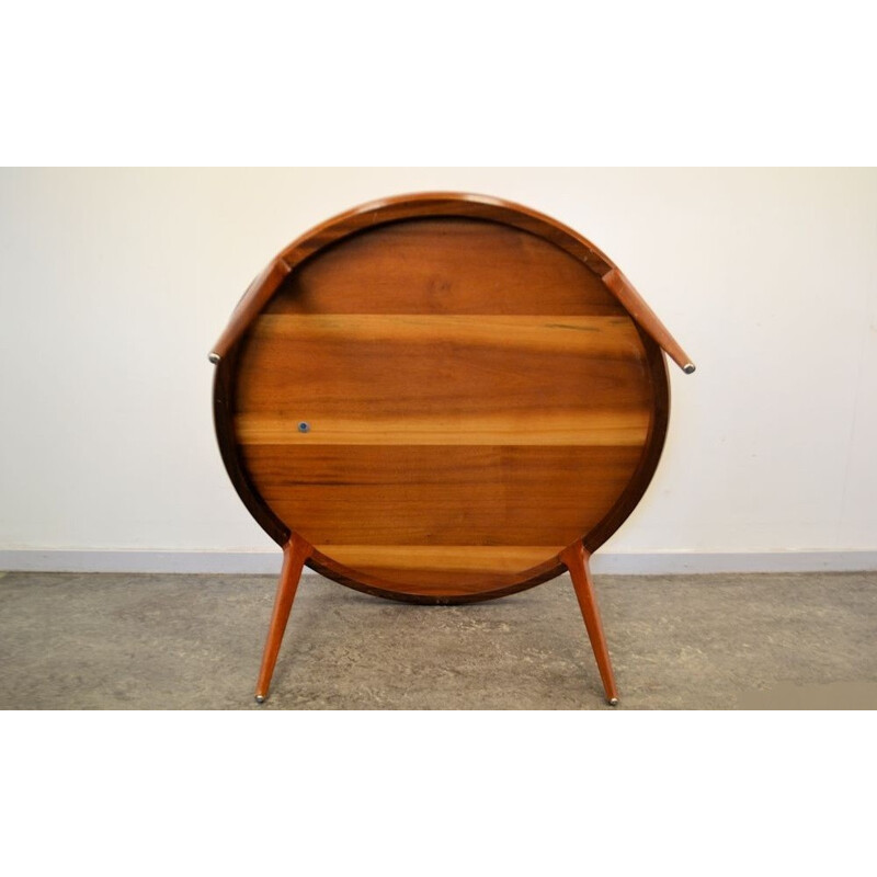 Round Silkeborg Møbelfabrik coffee table in teak, Johannes ANDERSEN - 1950s