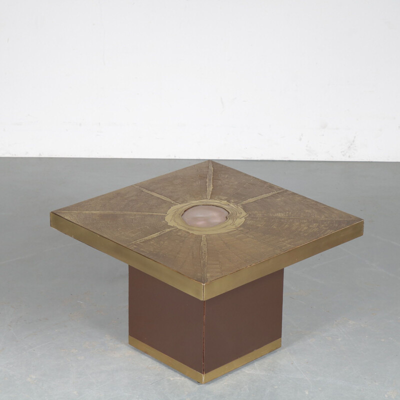 Square vintage coffee table by Paco Rabanne for Lova Creation, Belgium 1970