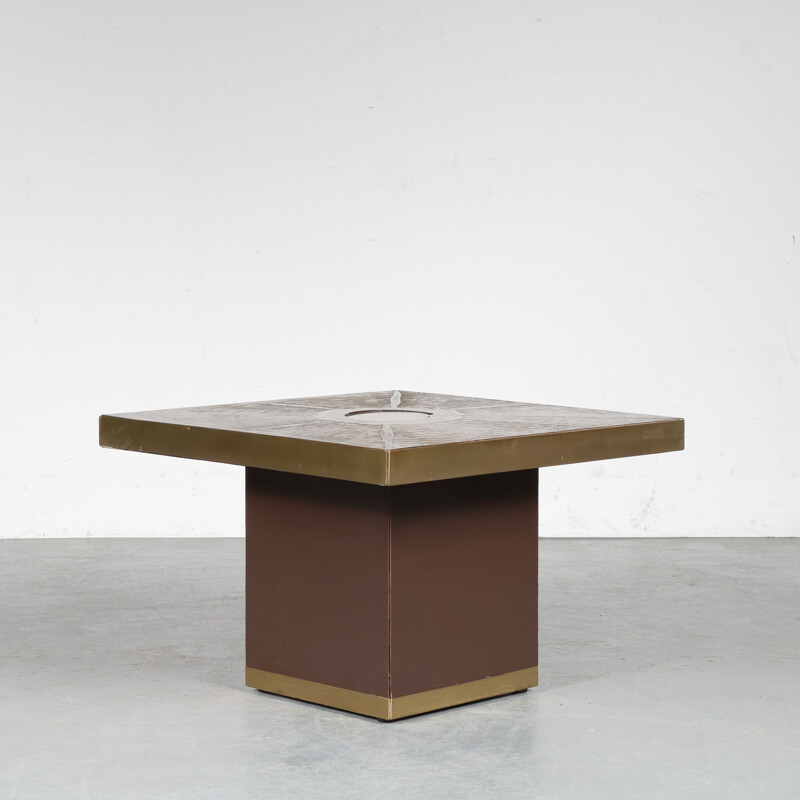 Square vintage coffee table by Paco Rabanne for Lova Creation, Belgium 1970