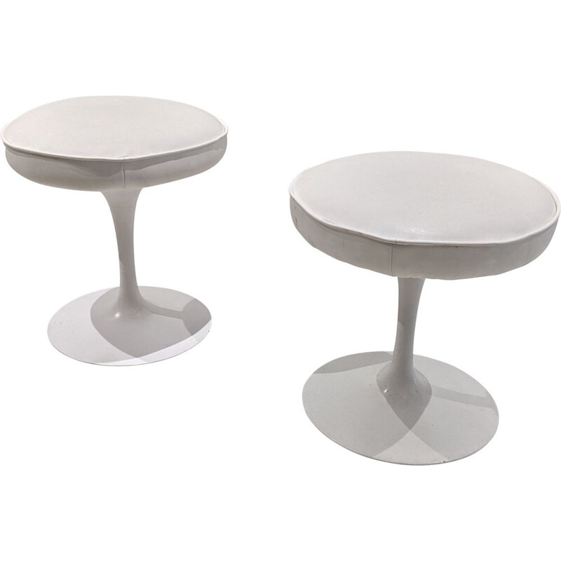 Pair of vintage tulip stools by Eero Saarinen for Knoll