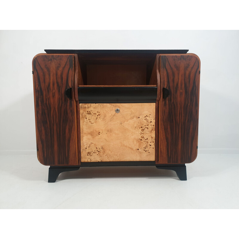 Vintage Art Deco Bar Cabinet by Jindrich Halabala 1950s