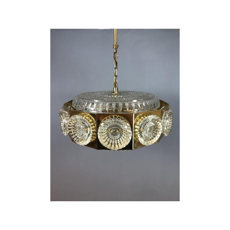 Vintage Chandelier by Carl Fagerlund for Orrefors 1960s