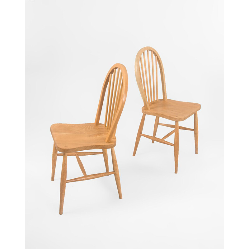 Paar Vintage Windsor Stühle von Ercol, Großbritannien 1960