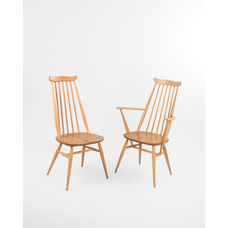 Set of 4 vintage Moustache chairs by Lucian Ercolani for Ercol, UK 1960s