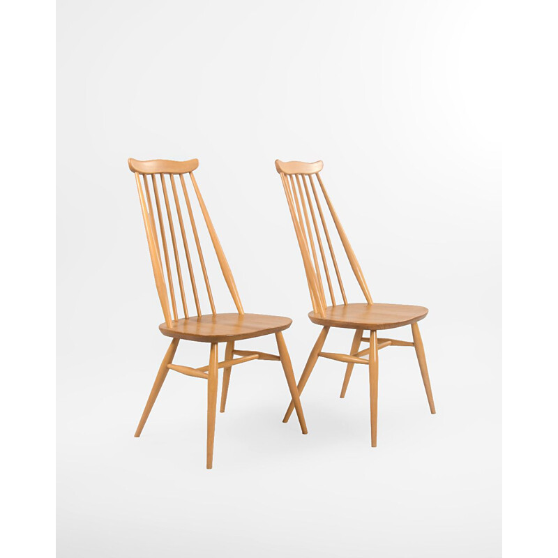 Set of 4 vintage Moustache chairs by Lucian Ercolani for Ercol, UK 1960s