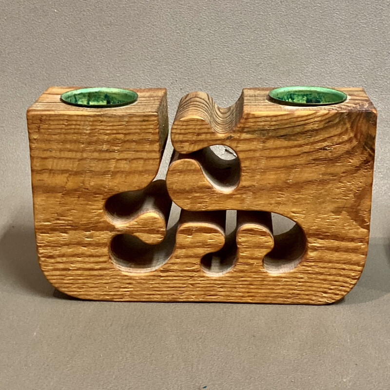 Pair of vintage candle holders by Gunnar Kanevad 1960s