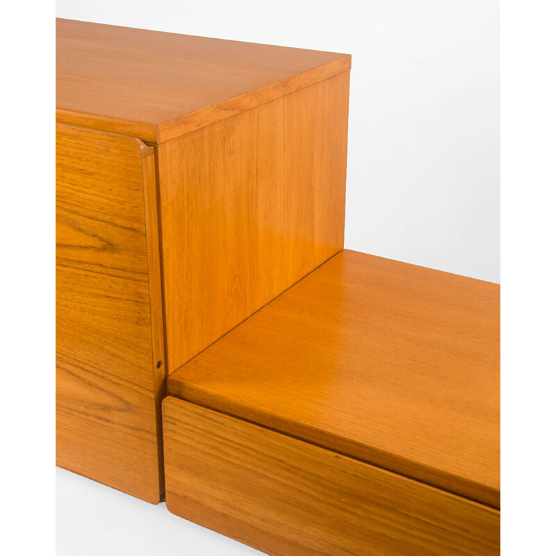 Bureau et meuble à tiroirs muraux vintage par Beaver et Tapley, Royaume-Uni 1960