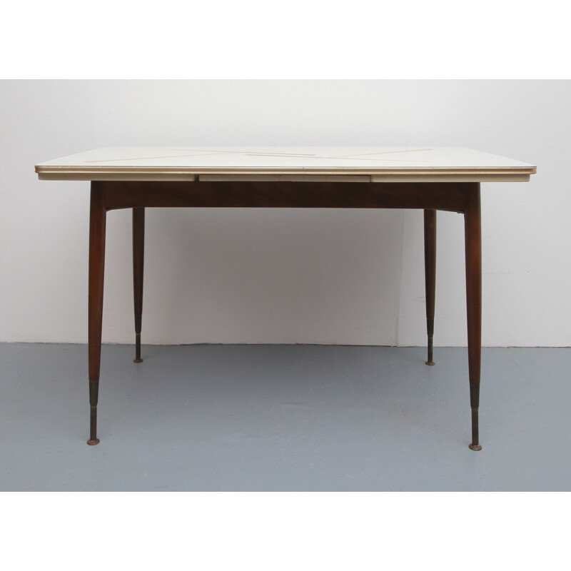 Vintage extendible coffee table in formica 1950s