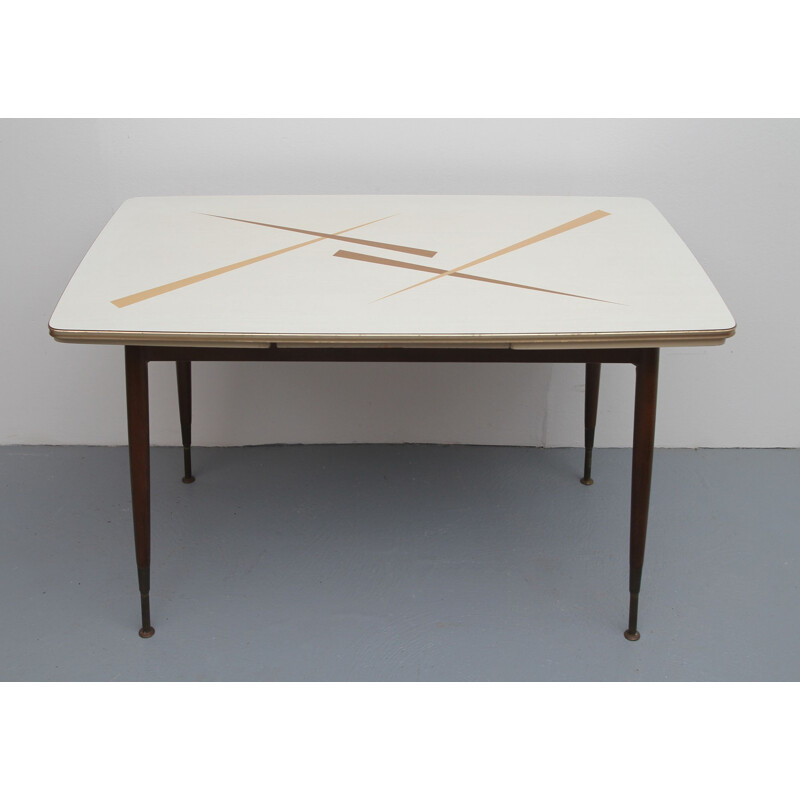 Table basse vintage extensible en formica 1950