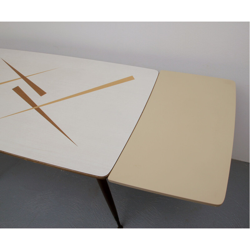 Vintage extendible coffee table in formica 1950s