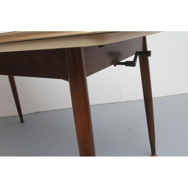 Vintage extendible coffee table in formica 1950s