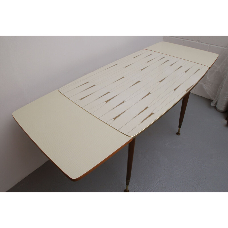 Vintage extendible formica coffee table 1950s