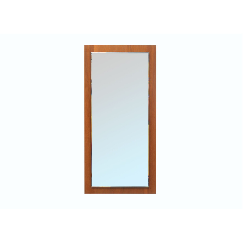 Vintage teak mirror, Scandinavian 1960s